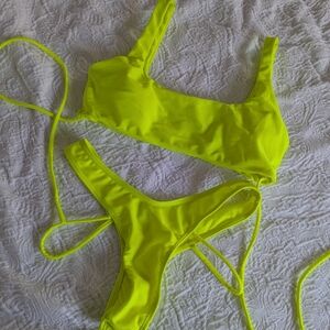 Neon Yellow Bikini Set